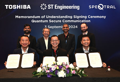 Toshiba and SpeQtral Enter MOU with ST Engineering to Accelerate Quantum-Secure Communication Solutions in Southeast Asia