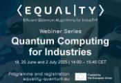 EQUALITY Organises Webinar Series to Advance Industrial Applications of Quantum Computing